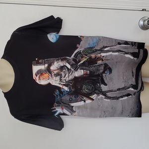 JFK Alien Hunter on the Moon Unicorn NASA Shirt Size M